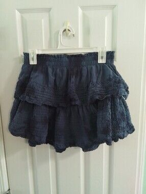 Aerie Tiered Navy Blue Women's Skirt